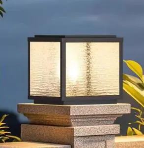 Outdoor Waterproof Gate 85-265v Input Post Lights Pillar Lights E27 Driveway Black 5 Watt Led Solar Pillar Light