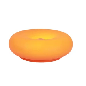 Vintage Ins Style Bauhaus Donut Shade Orange Touch-Controlled Night Light Wall/Table Lamp/Ambient Lighting For Bedroom Bedside
