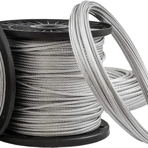 Hanging Rope Wire Stainless Steel Wire with Loop and Hook Hanger Rope for Light Lamp Hardware Outdoor Yard Craft Trellis Wire