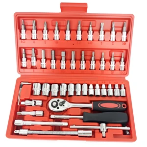 Car Mechanics Auto Repair Herramientas Kit Spanner Tools Set Box Hand Tools Socket Wrench Set Tool Kit Socket Sets-001