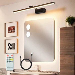 Modern Bath Bathroom Vanity Cordless Led Light Mirror Lamp Headlight Home Decor Indoor Mirror Light Rechargeable Wall Sconces