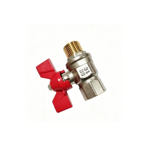 Butterfly Short Handle Brass Ball Valve Factory Forged Water Valve Internal External Threads New Design Manual OEM 20 L/min PTFE
