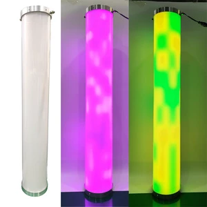 LED DMX512 RGB 3D Tube Lighting Dimmable 150mm Diameter Glossy PVC IP65 DC24V High CRI95 2-Year Warranty for KTV/Disco