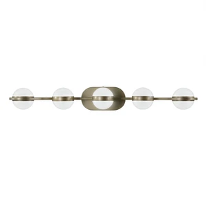 Modern Minimalist LED Bathroom Vanity Light 5 Bulb Frosted Glass Wall Mounted Mirror Lamp Warm White 3500K IP44