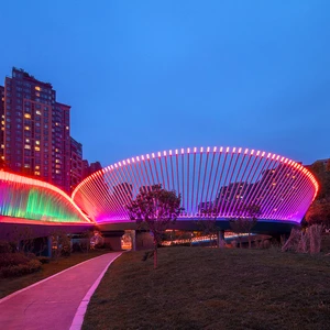 Led Line Decorative Lights Outdoor Bridge Wall Landscape Lighting Project Waterproof Guardrail Festival Lighting Decoration