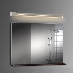 Modern 12W IP44 LED Vanity Light with Adjustable Square Mirror Anti-Fog Indoor Hotel Bathroom Wall Lamp Aluminum Body