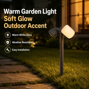 AC85-260V 24W IP65 3000K LED Pathway Bollard Light Adjustable Direction T-Shape Twin Block Head Aluminum 960mm Garden Pole Lamp