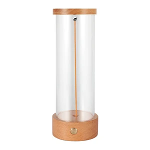 Rechargeable Quantum Wooden LED Night Lamp Touch Sensor Portable USB Powered Small Bedroom Decorative Light