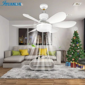 Wholesale Fan Light Bedroom Universal Portable Fan with Remote Control E27 Rotating Lamp Head No Noise Led Ceiling Fan Light