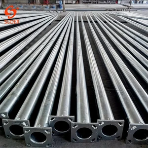 SLOER Design Steel Galvanized Octagonal Conical Curve Square 4m 6 Meter 8m 9m 10m 12m 13m Solar Led Light Pole For Outside