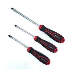 Durable Chrome Vanadium Steel Screwdriver Set with Non-Slip Grip Striped Design Texture Handle Screw Driver Hand Tools Industry