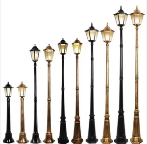 Factory Custom Modern Aluminum Lamps Lanterns IP65 Waterproof Remote Control AC Powered Garden Patio Column Lights LED