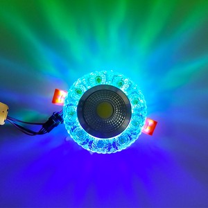 5W Aluminum LED RGB Crystal Circular Tube Light Modern Design with Adjustable Dimming Switch Control for Living Room Lighting