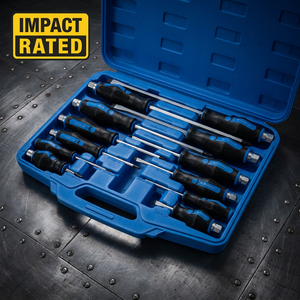 12-Piece Heavy Duty Through-Type Magnetic Phillips & Slotted Impact Screwdrivers Set Multi Hand Repair Tool Kit
