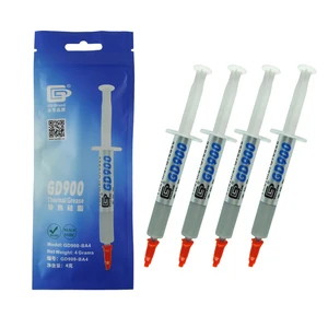 4 PCS Net 4 Grams Gray GD900 4.8W/M-K Thermal Conductive Grease Paste Silicone Plaster Heat Sink Compound for CPU Cooling Sheet