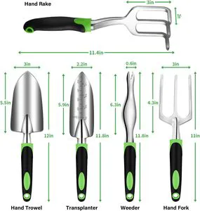C102 5pcs Garden Tool Set With Non-slip Ergonomic Handles Lightweight Aluminum Alloy Rust-proof Durable Gardening Hand Tools