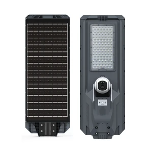 High Lumen DC Outdoor IP65 Waterproof 1200W All-in-One Solar Street Light With Camera 6500-7500K For Road & Garden Landscape