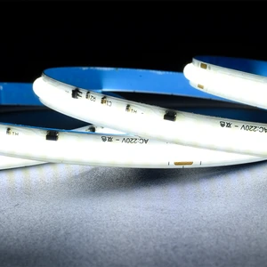 AC220V High Voltage COB LED Strip 8mm 480 LEDs/m 8W/m 2700K-6500K CRI90 Ra90 Tunable White Flexible Linear Light