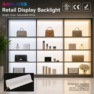 High Density Adjustable Dual White Super Thin Cut LED Flex Sheet for Backlit Marble Countertop Custom Flex LED Sheet Panel Light