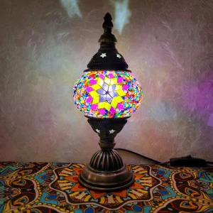 DIY New Arrival Modern Turkish Mosaic Glass Art LED Creative Handmade Gifts Kit Home Decoration Table Lamp