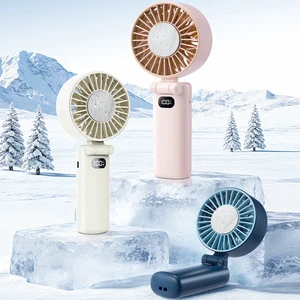 Mini Handheld Clip-On Fan Cooling Plate 3600mAh Rechargeable 12H 180 Folding LED Screen Display 5 Speed Custom Color Wearable