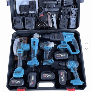 Certified High Quality 5-in-1 Cordless Combo Power Tool Set 20V/21V Lithium Battery Tool Kit with Hard Case OEM Customizable