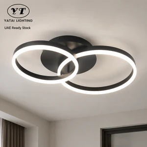 Modern Ring Ceiling Light Surface Mount Remote Control 3Cct Tri Color 40W Led For Living Room Bedroom Home Decoration