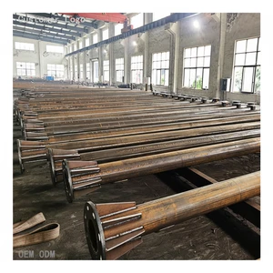 Kehua Steel Square Hot Dip Galvanized Tubular Decorative Street Lighting Pole Single Arm Lamp Pole 10-Year Warranty 180km/h Wind