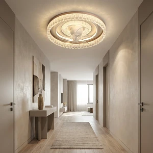 Durable Ceiling Light Fixture Sleek Modern Glittering Effect LED Panel Fan Lighting Wholesale Supplier From China Factory