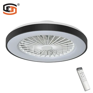 LED Fan Lamp 40W DC Motor Six Fan Speeds CCT Adjustable High Brightness Black White Finished Silent Design Bedroom Fan Light