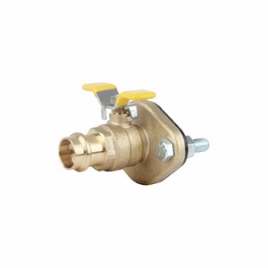 Mass Production Full Port Two-Piece Body Brass Flange Ball Valve With Various Ends Options