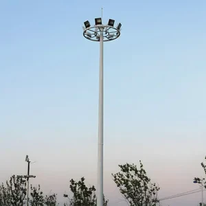 Factory Customized GASIM 30m Steel High Mast Flood Light with Halogen Bulbs IP66 30 Beam Angle for Stadium Highway Use
