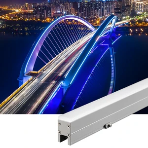 Programmable DMX Bridge Strip LED Light IP65 Aluminum Linear Pixel Tube for Building Facade Wall Wall Washers