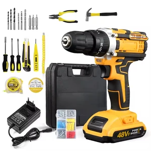 Factory Direct Sale 21V Cordless Multi-Speed Power Tool Set-Portable Impact Driver and Drill with Various Drill Bits