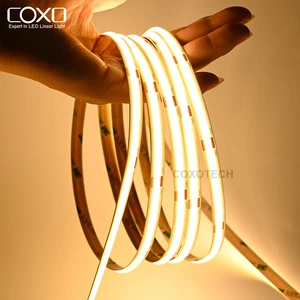 COXO Cob Led Strip Manufacturer Tuya 12 Volt 5m Flex Flexible 5v Warm White For Tv Backlight 12v Smart 24v Cob Led Strip Light