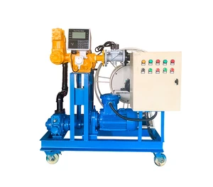 Portable Mobile Rotary Vane Pump Fuel Diesel Skid With 20m Hose Reel And Smart Flowmeter
