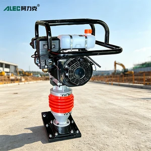 Portable 72kg Handheld Tamping Rammer 280*320mm Plate Soil Compactor For Road Foundation