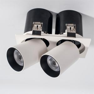 Led Downlight Double Lamps Head Super Fashion Model 12w Commercial Spot Light Store Concealed Telescopic Ceiling Spotlights
