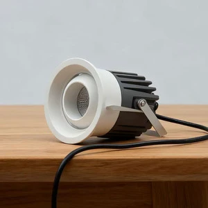 Commercial Indoor Aluminum Modern IP44 Dimmable Recessed Anti-Glare LED Downlight with Ra90 CRI and 5-Year Warranty