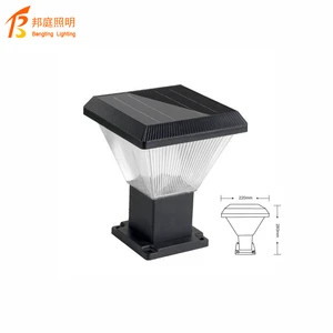 Hot Sale Energy Saving Garden IP65 Waterproof Aluminum Black 30W Pillar Solar Led Gate Lamp