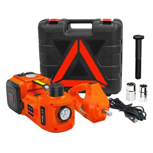 5 in 1 Electric Hydraulic Aluminum Car Jack 5T 12V with Impact Wrench Tire Inflator Built-in LED Light