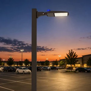 Smart Photocell Sensor LED Street Light Outdoor Parking Lot Area Lighting 300W Shoebox IP66 Waterproof Outdoor Parking Lot