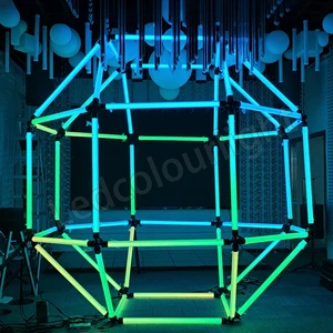 Manufactory Led Digital Pixel Tube Lighting Addressable 3D Stage Decoration 24v DMX/WS2811 RGB Geometry Tube bar Lights