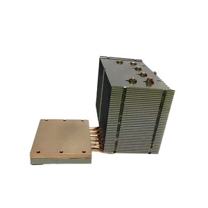 Skiving Fin Plate Water Cooling Block Heatsink Usb White Aluminium Fins+ Copper Base + 4 Heat Pipes Copper & Aluminum Heatpipe