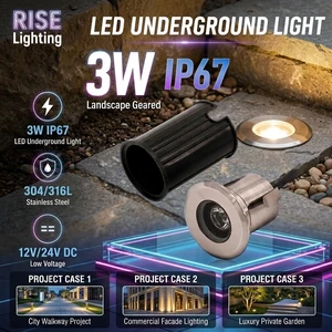 Wholesale Outdoor IP67 LED Underground Deck and Step Light Weatherproof Lighting and Circuitry Lamps for Outdoor Use