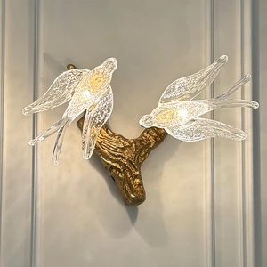 Artistic Bird Wall Lamp, Creative Unique Romantic Sconce For Living Room, Dining Room, Bedroom Bedside, Study & Tea Room