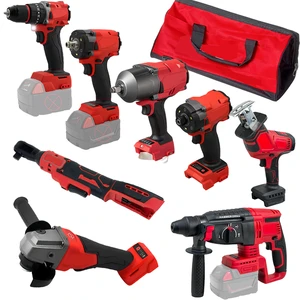 18V Household Power Tools Combo Kits 9 Pcs Lit Operated Hand Tool Sets with Drill in OEM Bag for Milw Power Tool Waukee Tool Set