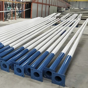 Hot Sale Outdoor Galvanized Steel Single-Arm Street Light Pole Post for Road and Square Applications