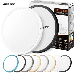Indoor Modern Ultra Thin Adjustable Chandelier Ceiling Lamp Slim Switch Control Round Surface Mount Led Ceiling Light For Home