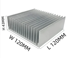 CNC Machining Services Customized Aluminum Extruded Skived Processed Fin Heatsink Cnc Punching Holes Skiving Machine Heat Sink